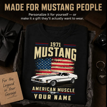 1971 Mustang Muscle Car Personalized Apparel