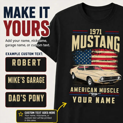 1971 Mustang Muscle Car Personalized Apparel
