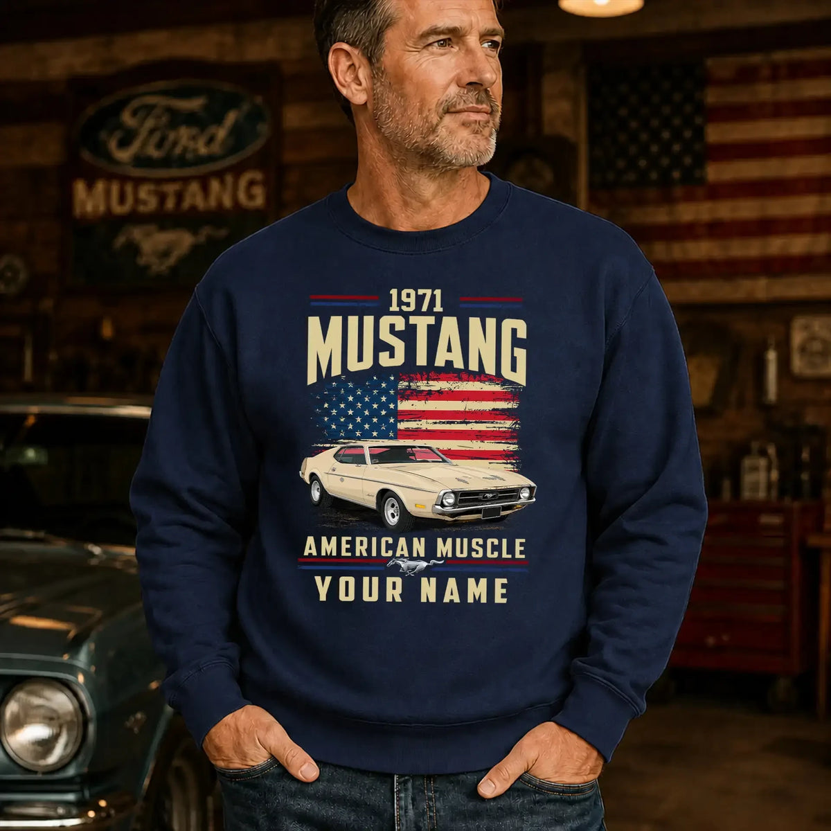 1971 Mustang Muscle Car Personalized Apparel