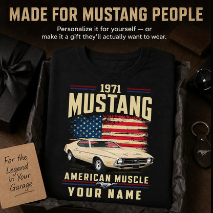 1971 Mustang Muscle Car Personalized Apparel