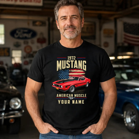 1972 Mustang Muscle Car Personalized Apparel