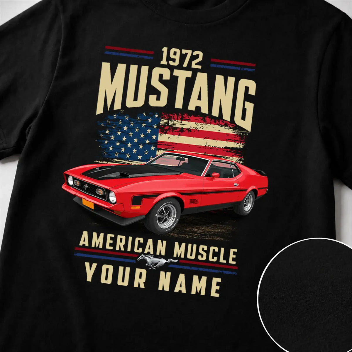 1972 Mustang Muscle Car Personalized Apparel