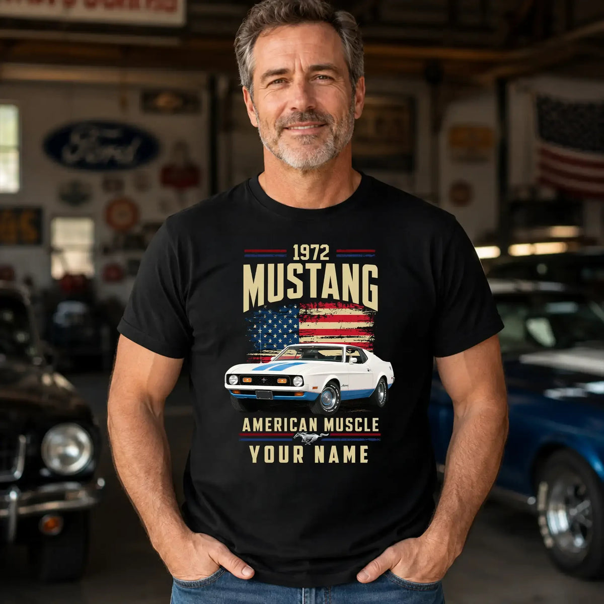 1972 Mustang Muscle Car Personalized Apparel