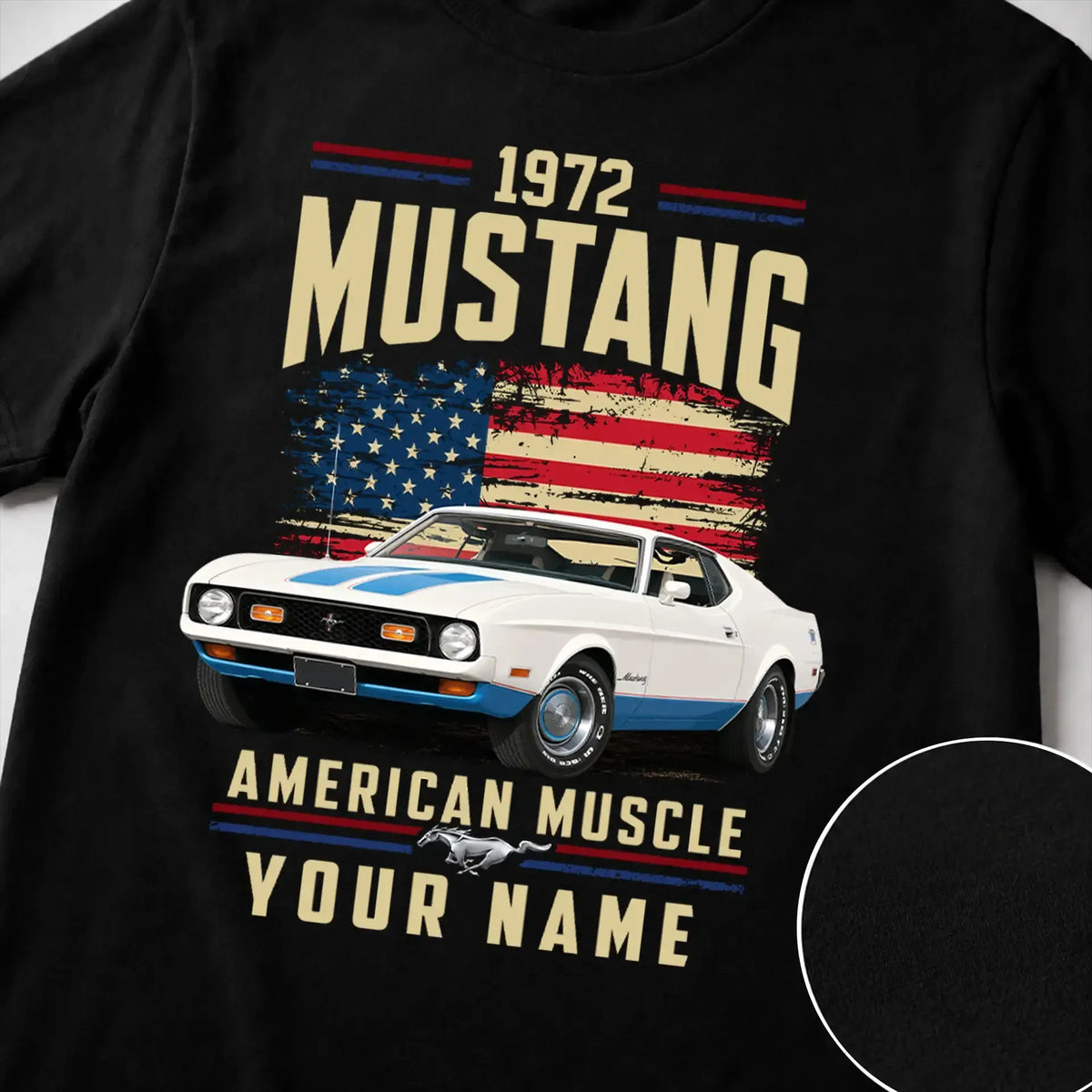 1972 Mustang Muscle Car Personalized Apparel
