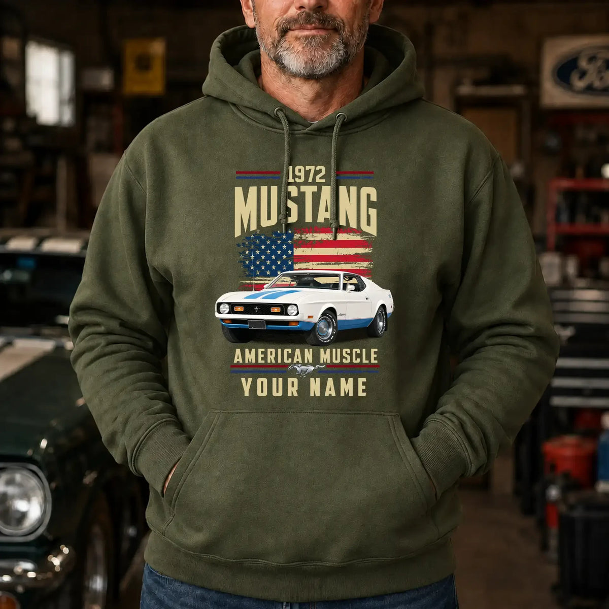1972 Mustang Muscle Car Personalized Apparel