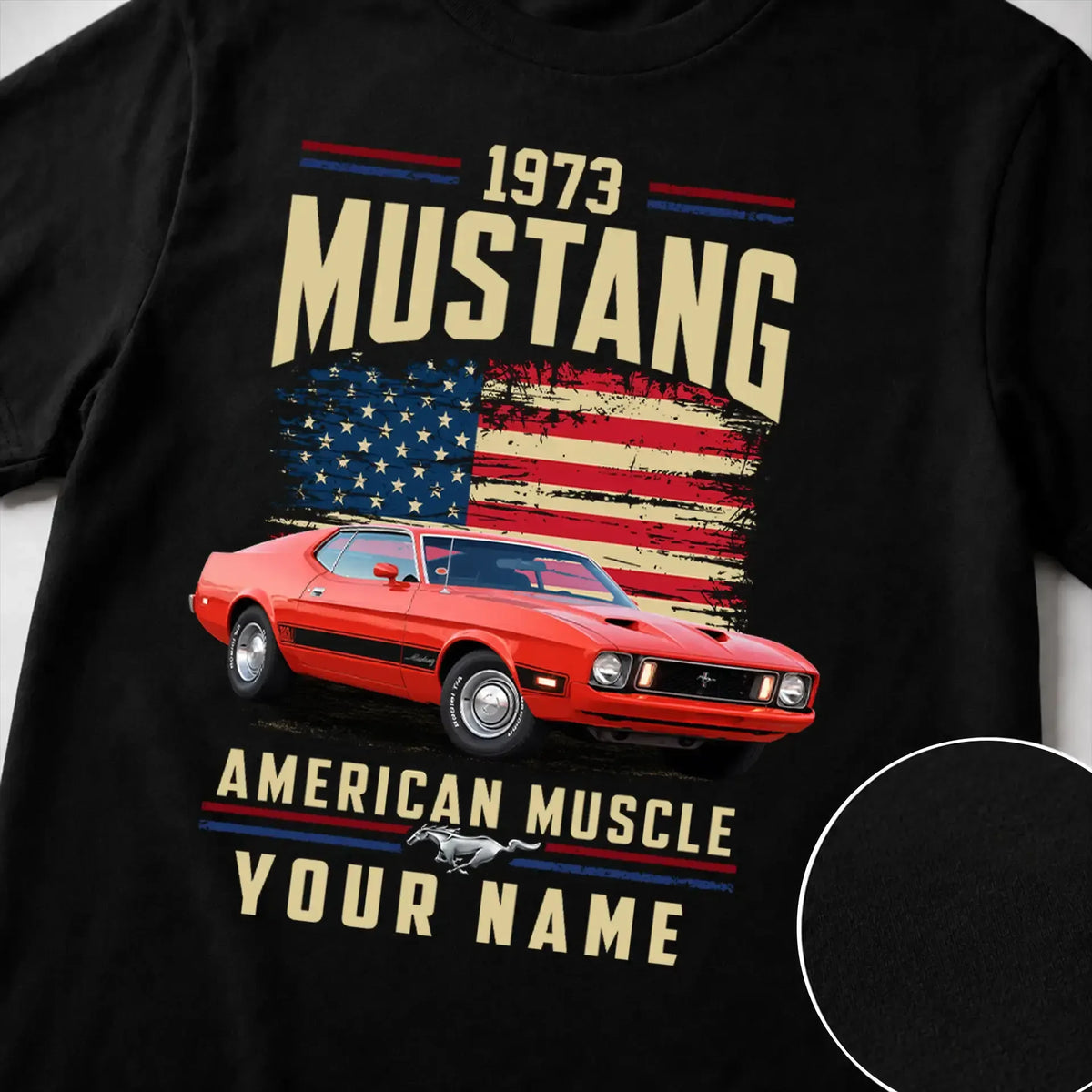 1973 Mustang Muscle Car Personalized Apparel