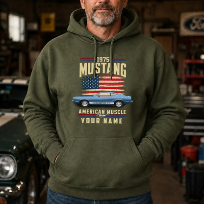 1975 Mustang Muscle Car Personalized Apparel