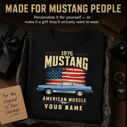 1975 Mustang Muscle Car Personalized Apparel