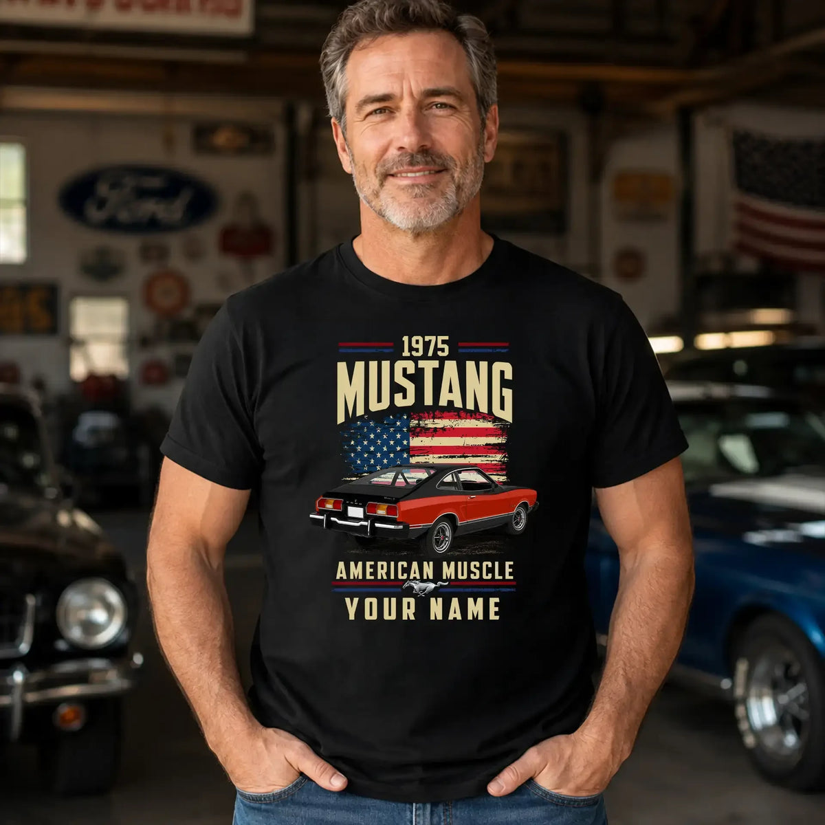1975 Mustang Muscle Car Personalized Apparel