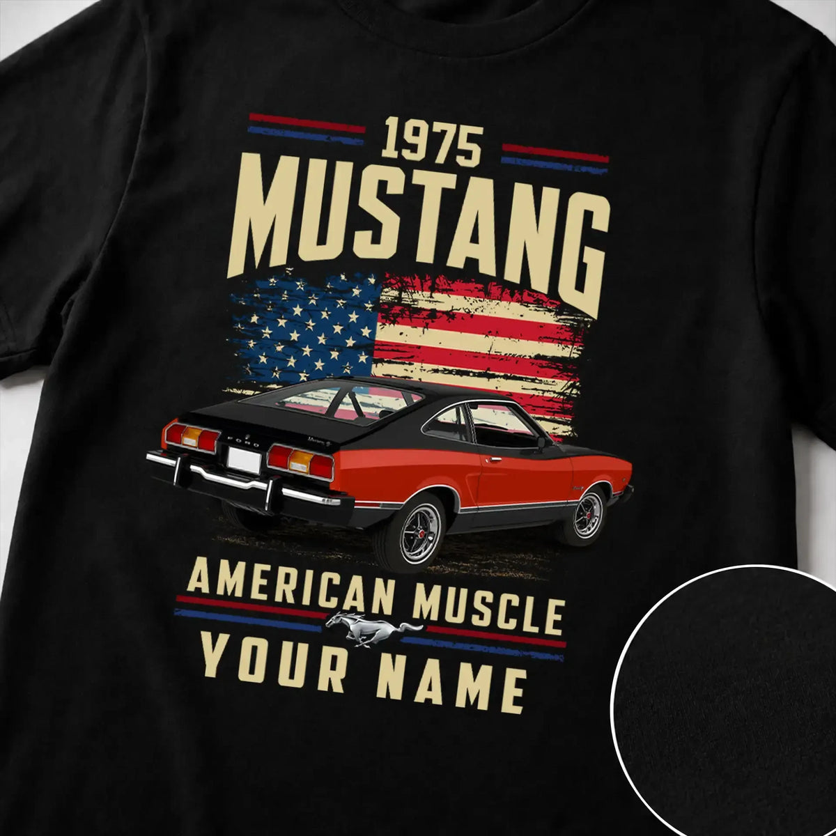 1975 Mustang Muscle Car Personalized Apparel