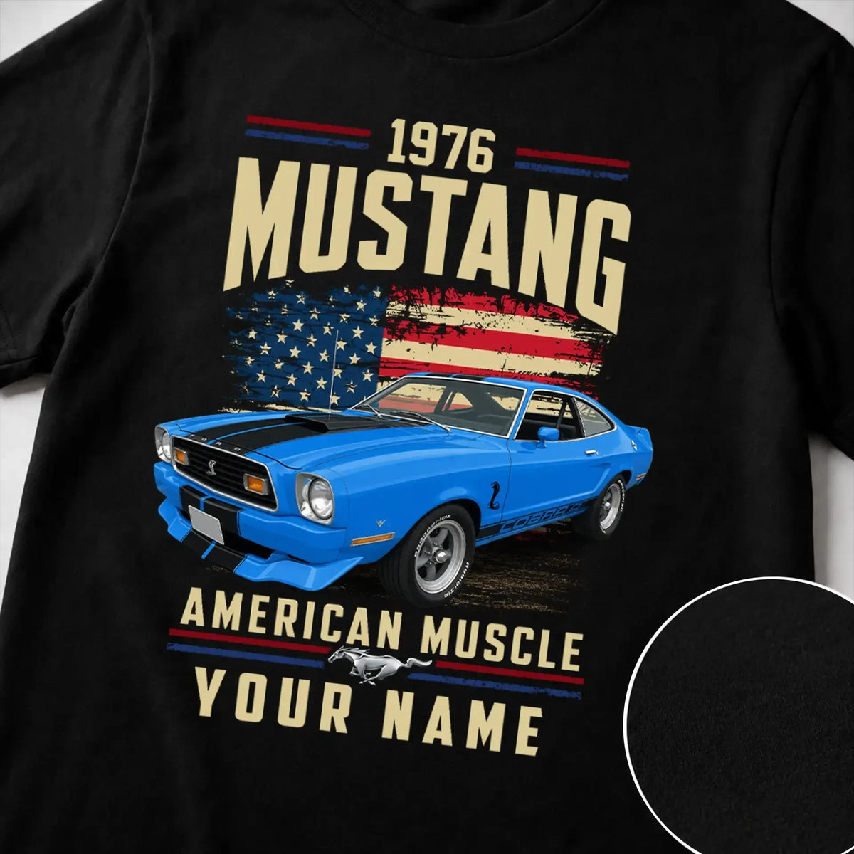 1976 Mustang Muscle Car Personalized Apparel