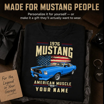 1976 Mustang Muscle Car Personalized Apparel