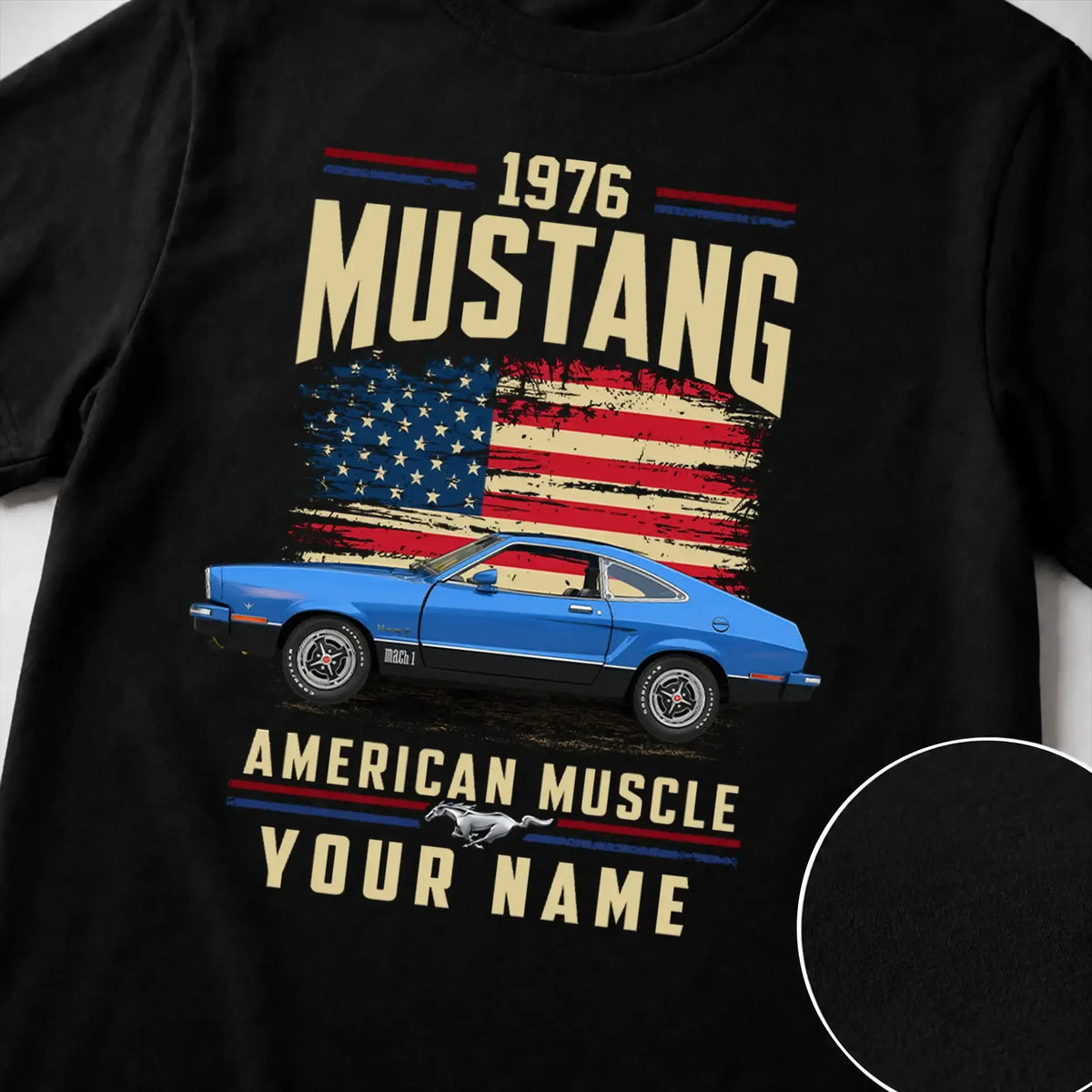 1976 Mustang Muscle Car Personalized Apparel