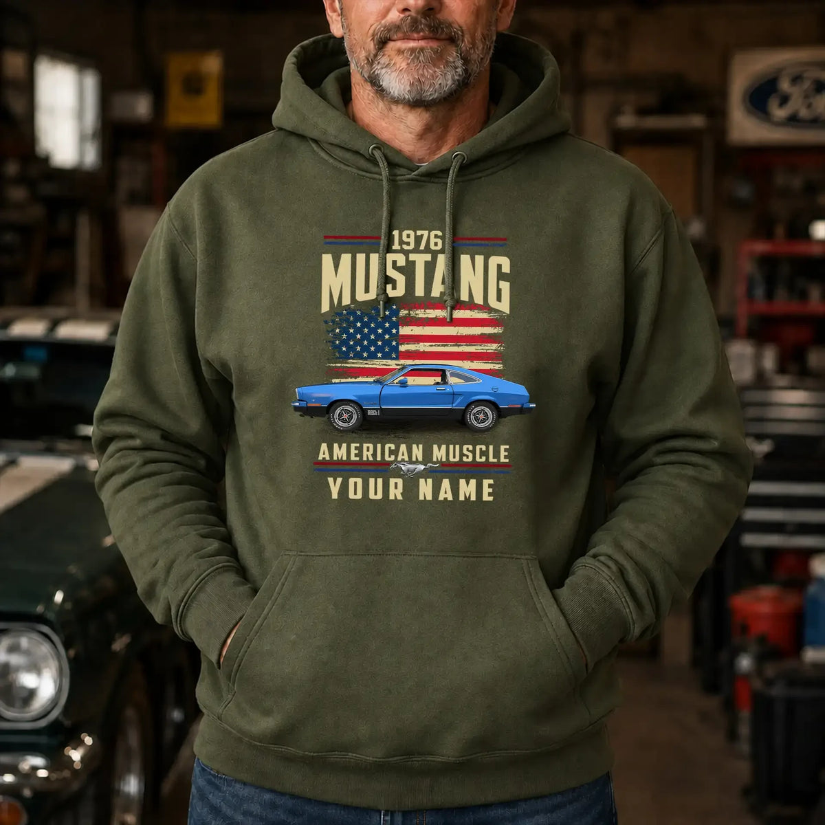 1976 Mustang Muscle Car Personalized Apparel