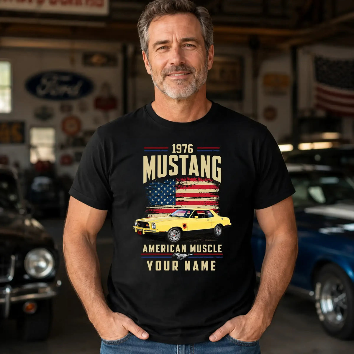 1976 Mustang Muscle Car Personalized Apparel