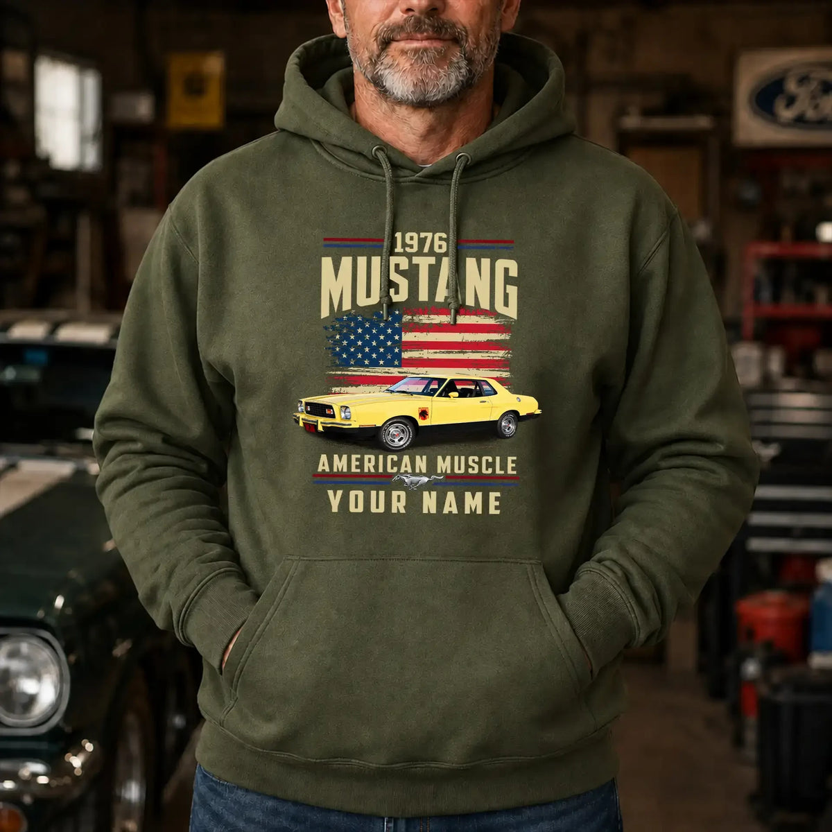 1976 Mustang Muscle Car Personalized Apparel