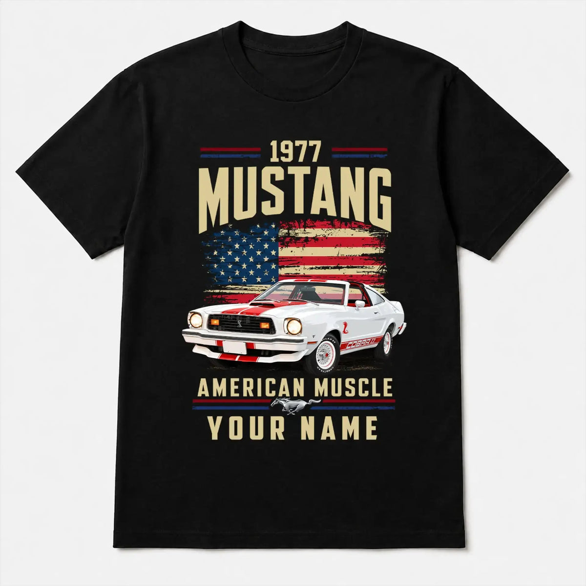 1977 Mustang Muscle Car Personalized Apparel