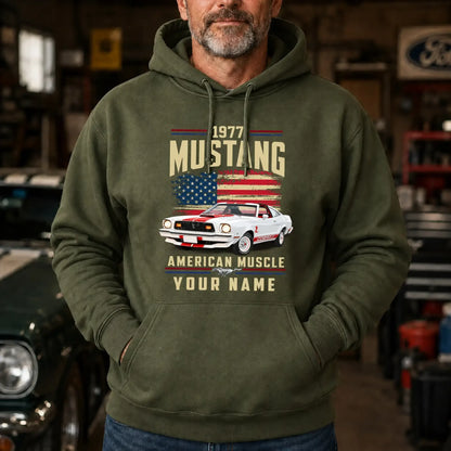 1977 Mustang Muscle Car Personalized Apparel