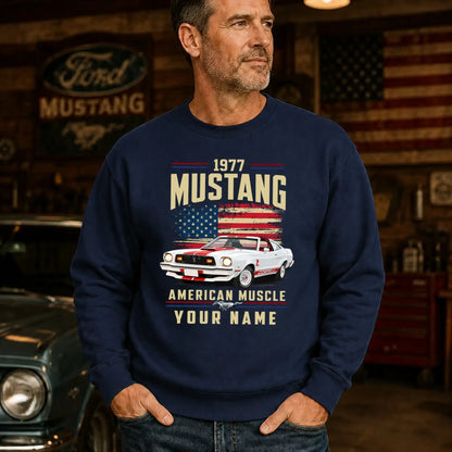1977 Mustang Muscle Car Personalized Apparel