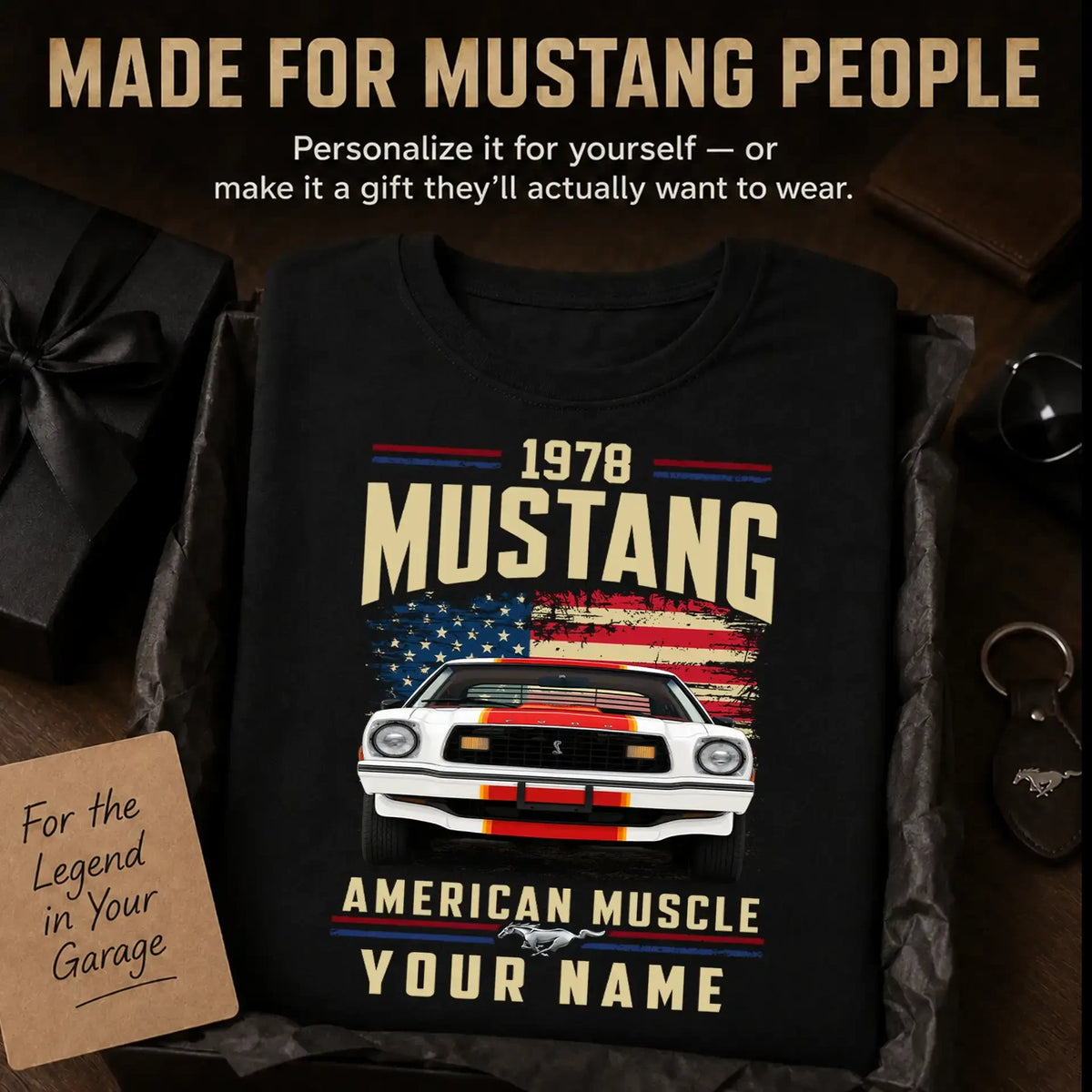 1978 Mustang Muscle Car Personalized Apparel
