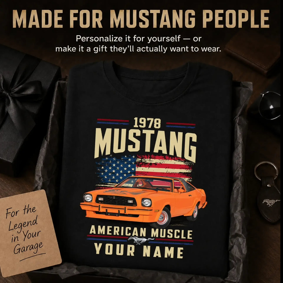 1978 Mustang Muscle Car Personalized Apparel