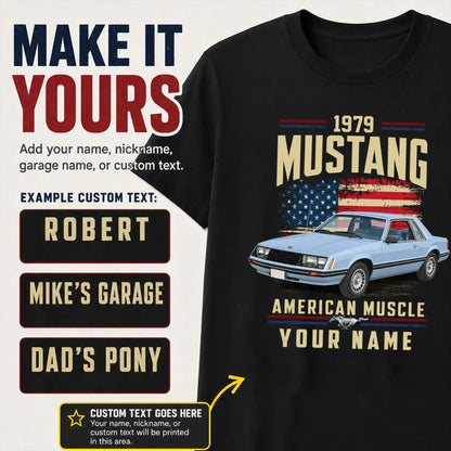1979 Mustang Muscle Car Personalized Apparel