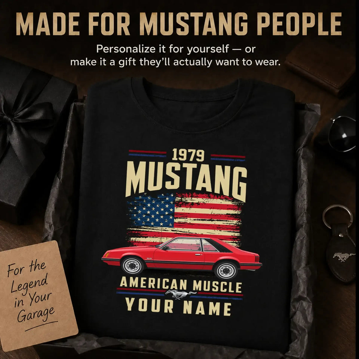1979 Mustang Muscle Car Personalized Apparel
