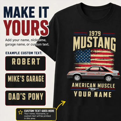 1979 Mustang Muscle Car Personalized Apparel
