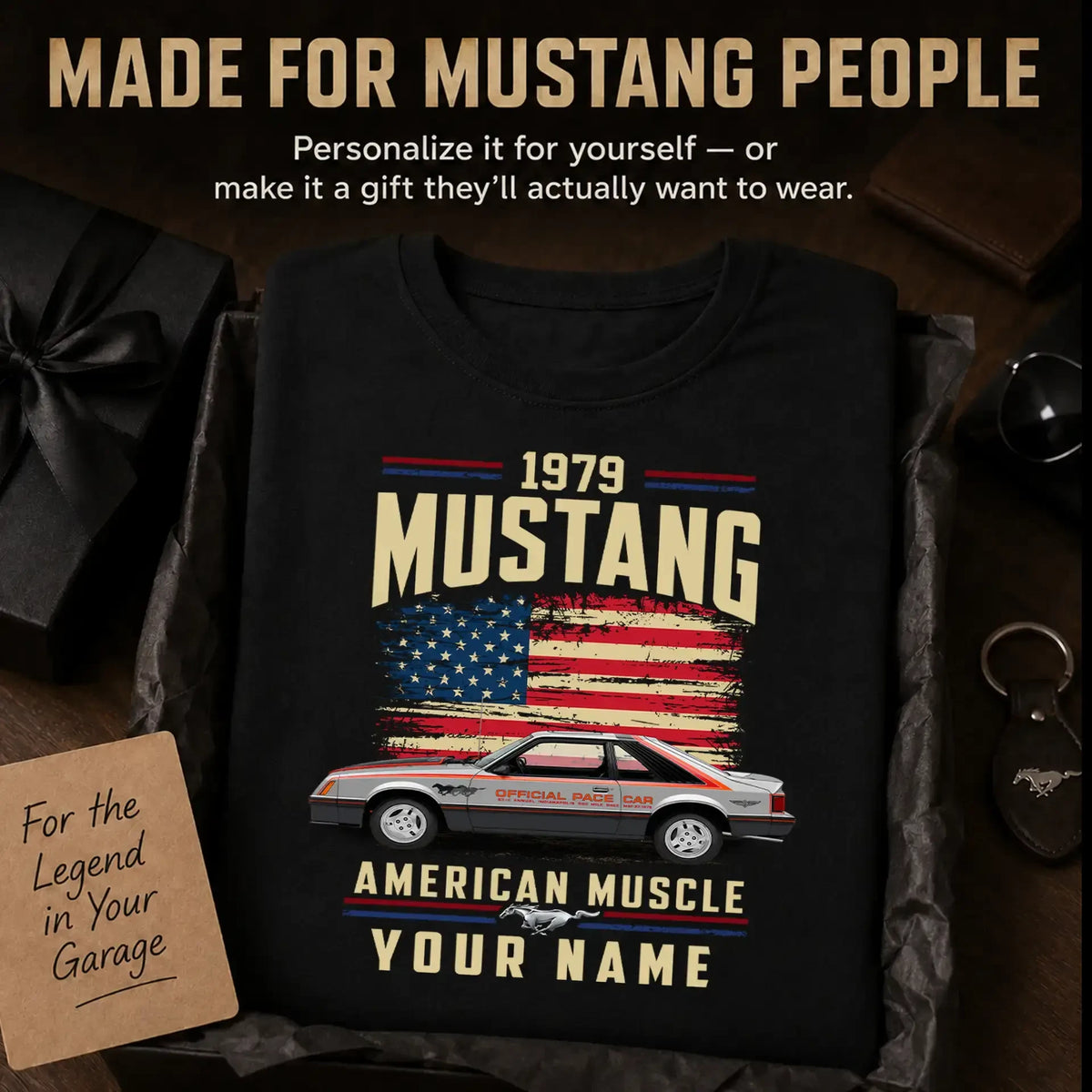 1979 Mustang Muscle Car Personalized Apparel