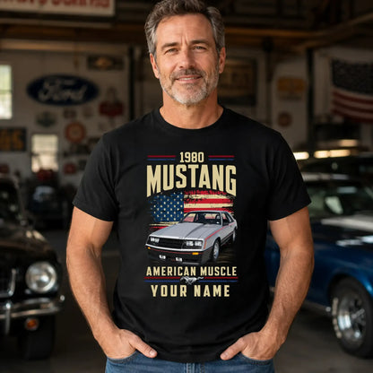 1980 Mustang Muscle Car Personalized Apparel