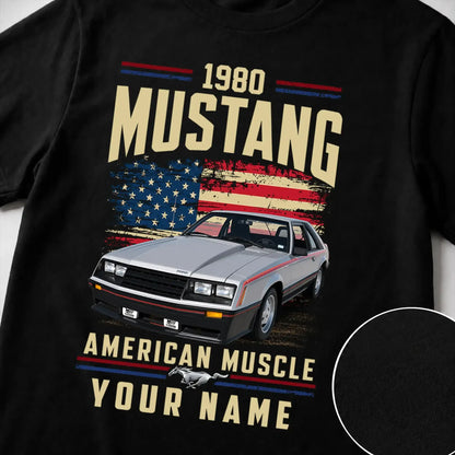 1980 Mustang Muscle Car Personalized Apparel