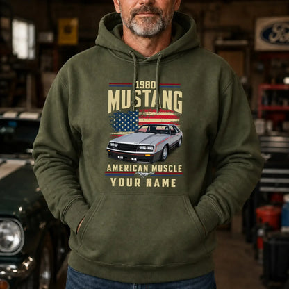 1980 Mustang Muscle Car Personalized Apparel