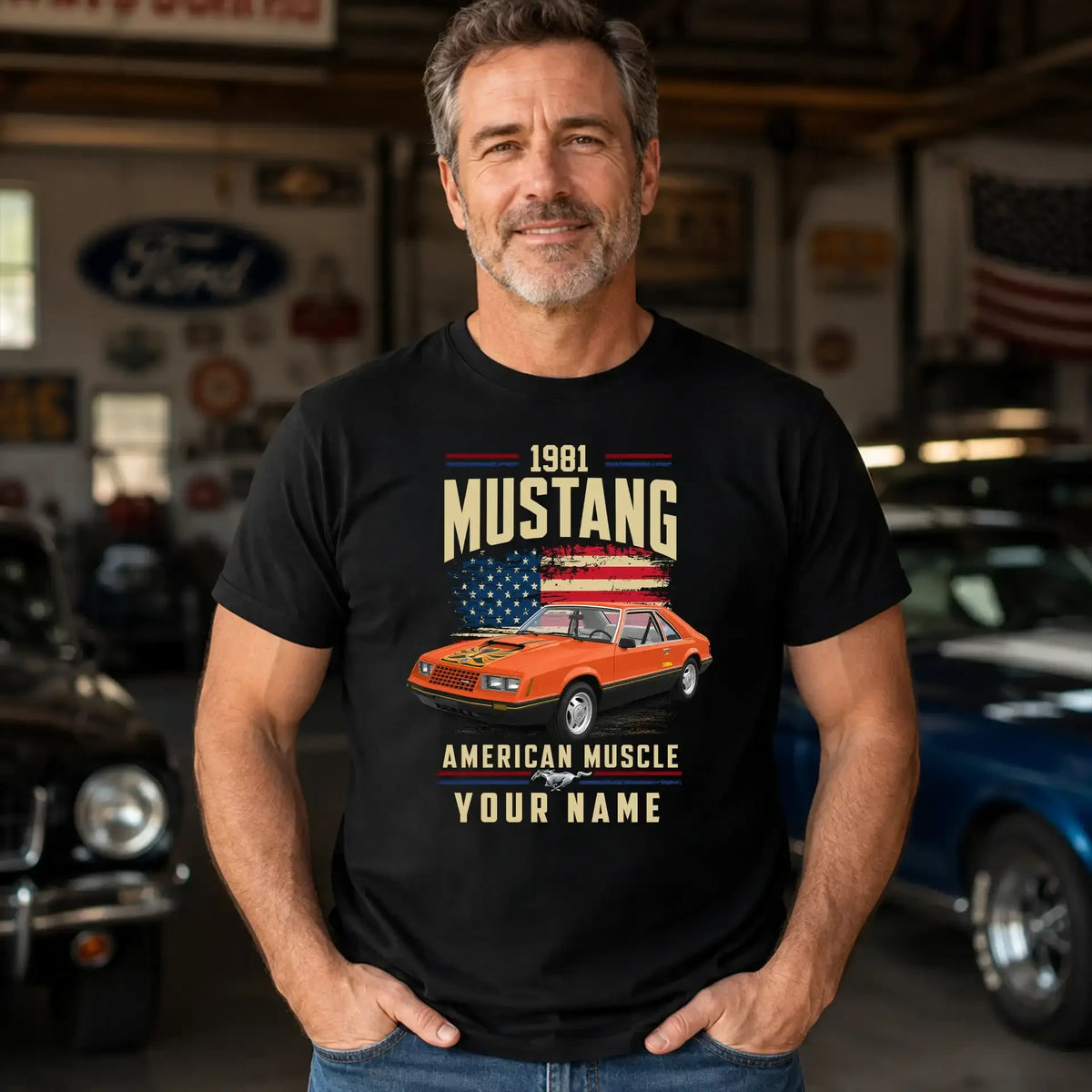 1981 Mustang Muscle Car Personalized Apparel