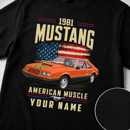 1981 Mustang Muscle Car Personalized Apparel