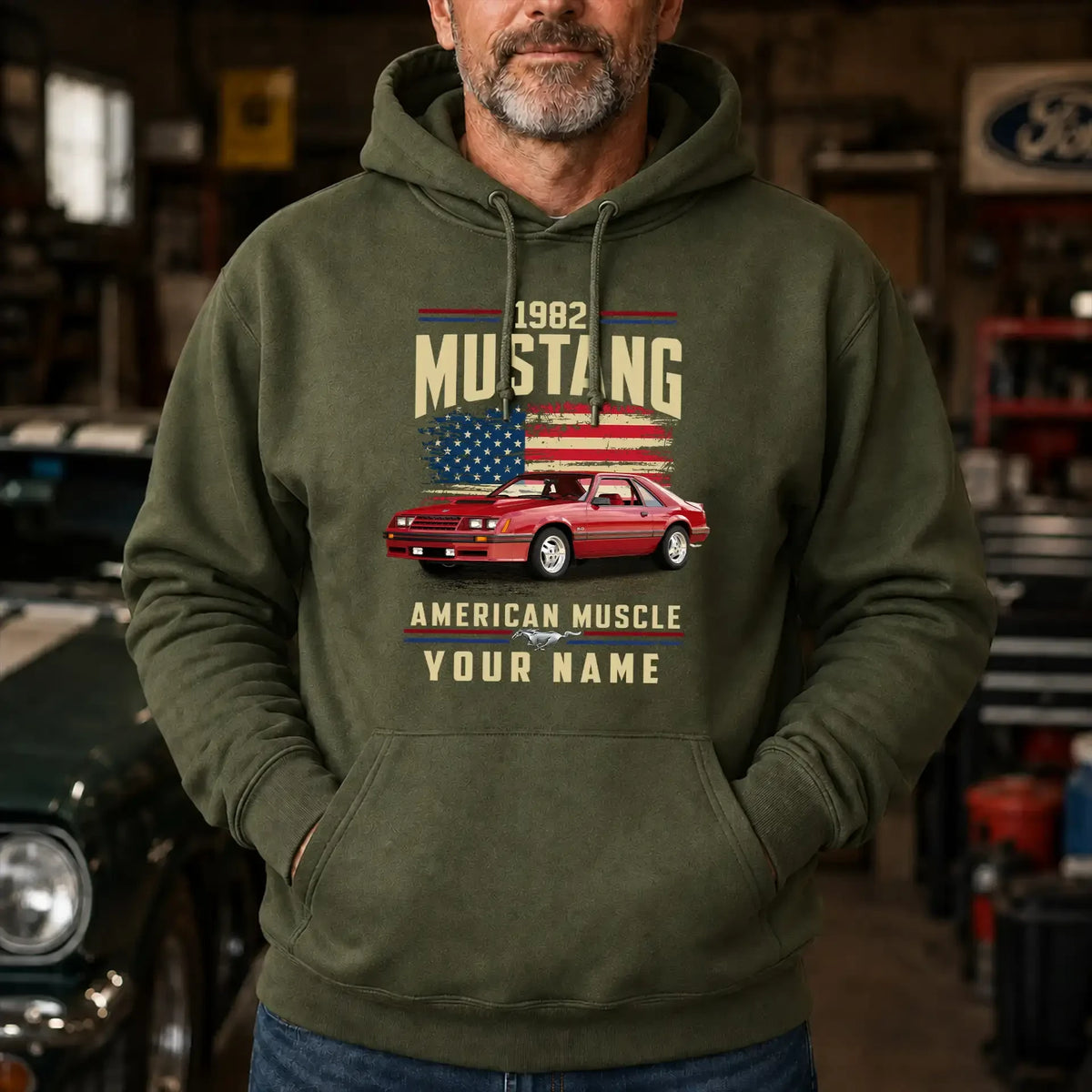 1982 Mustang Muscle Car Personalized Apparel