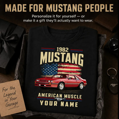 1982 Mustang Muscle Car Personalized Apparel
