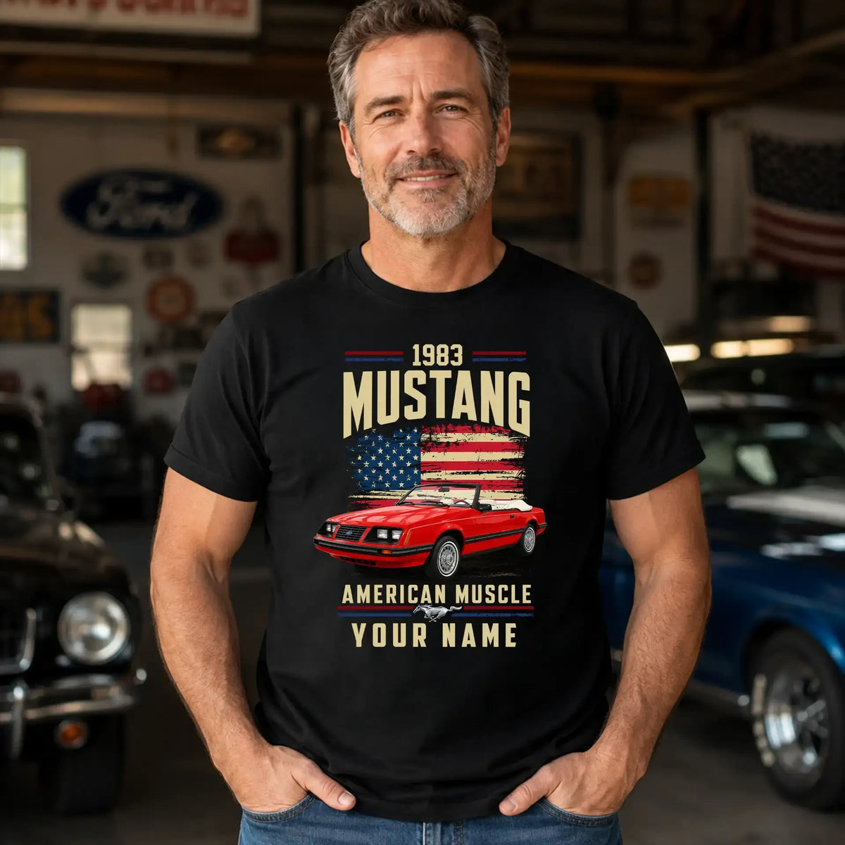 1983 Mustang Muscle Car Personalized Apparel