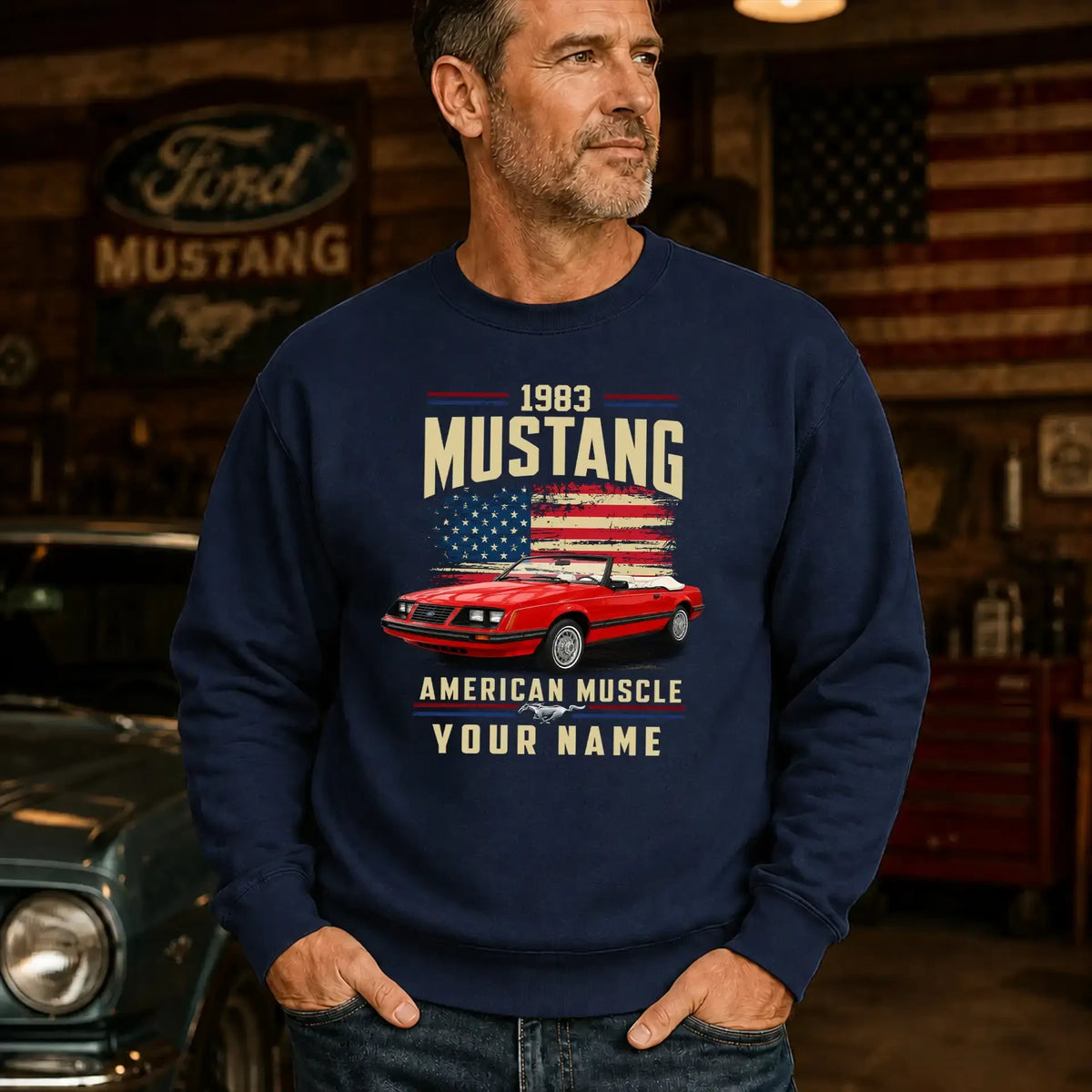 1983 Mustang Muscle Car Personalized Apparel