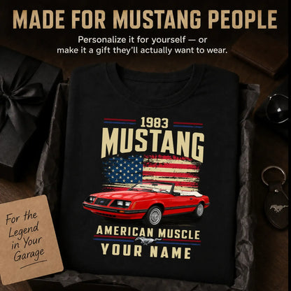 1983 Mustang Muscle Car Personalized Apparel
