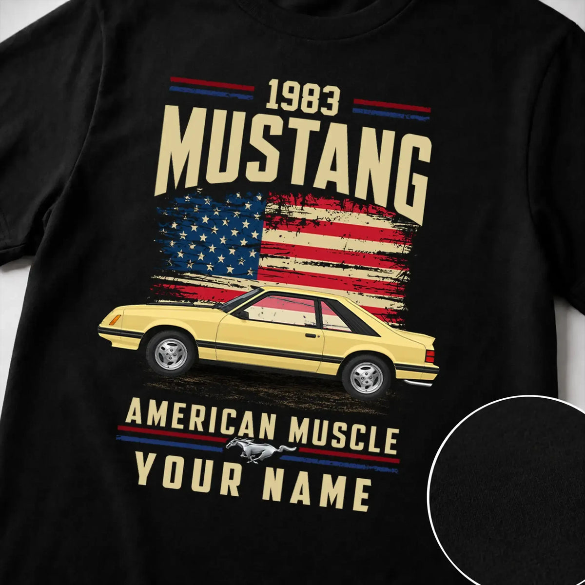 1983 Mustang Muscle Car Personalized Apparel