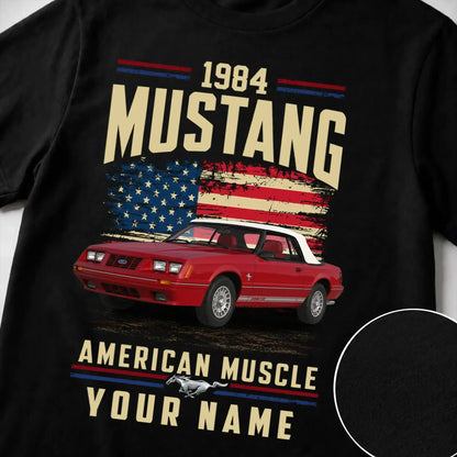 1984 Mustang Muscle Car Personalized Apparel