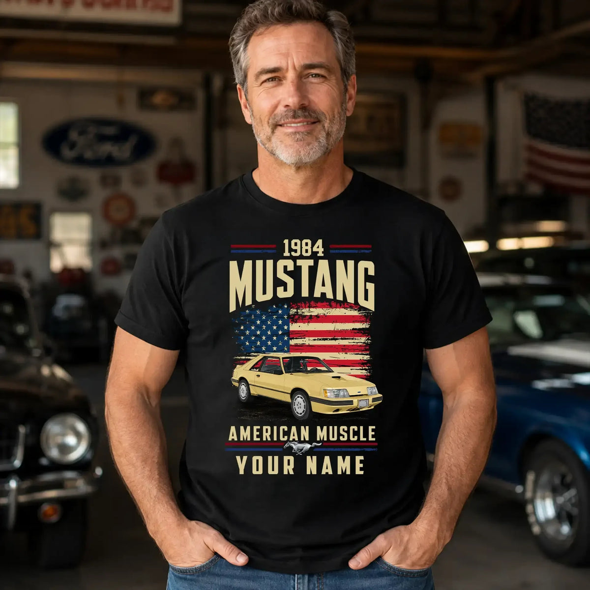 1984 Mustang Muscle Car Personalized Apparel