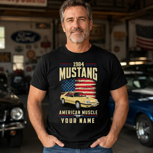 1984 Mustang Muscle Car Personalized Apparel