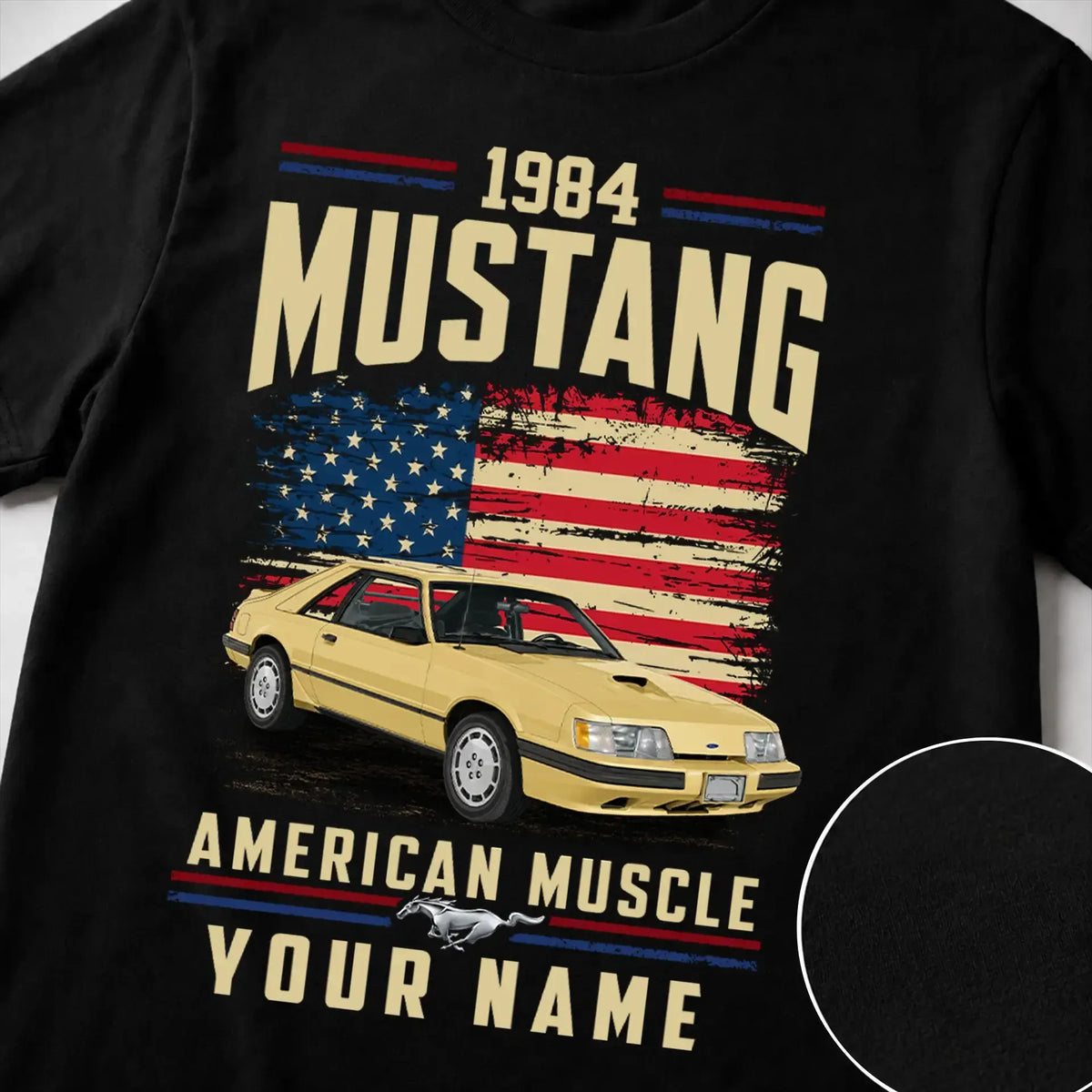1984 Mustang Muscle Car Personalized Apparel