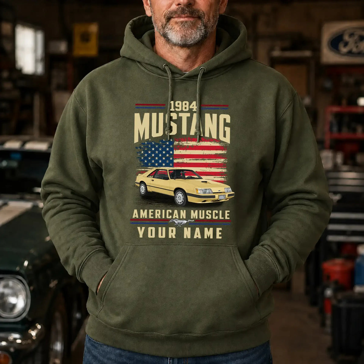 1984 Mustang Muscle Car Personalized Apparel