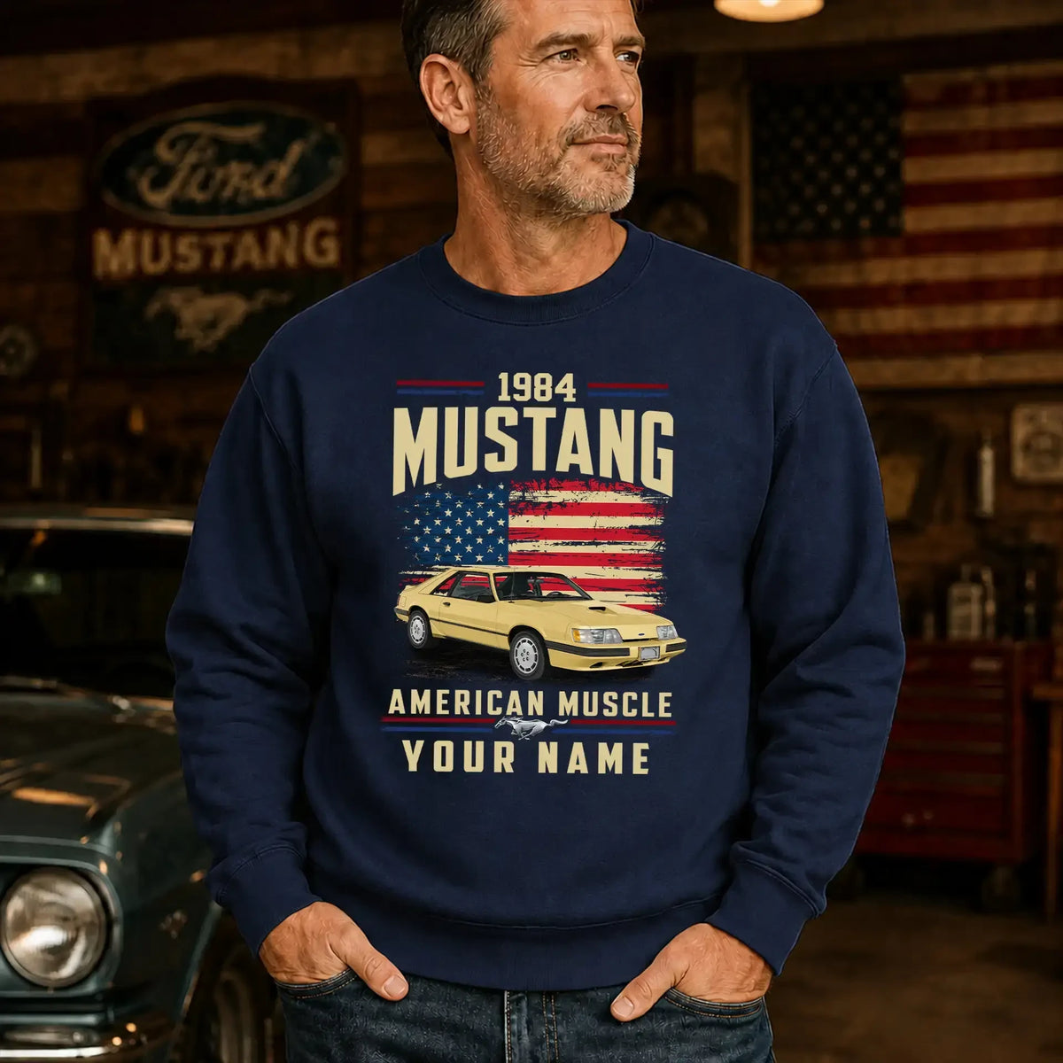 1984 Mustang Muscle Car Personalized Apparel