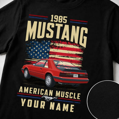 1985 Mustang Muscle Car Personalized Apparel