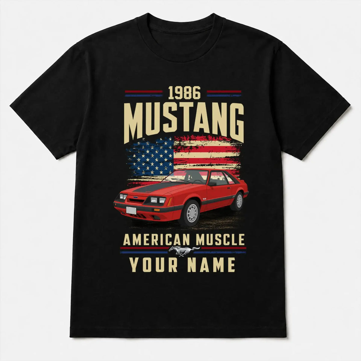 1986 Mustang Muscle Car Personalized Apparel