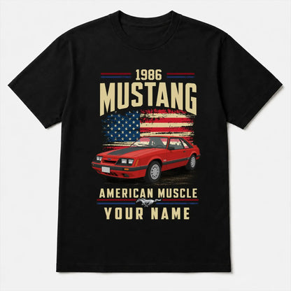 1986 Mustang Muscle Car Personalized Apparel