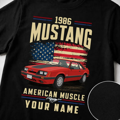 1986 Mustang Muscle Car Personalized Apparel